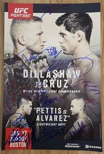 14 UFC Fighters Signed TJ Dillashaw vs Dominick Cruz 12x18 Poster LEGENDS RAD - Picture 1 of 4