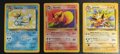VAPOREON/FLAREON/JOLTEON NON HOLO RARE POKEMON CARD JUNGLE SET PSA 10? - Image 1 of 4