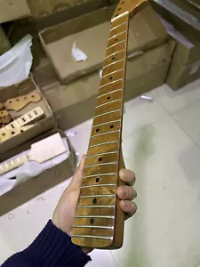 24inch short scale 22fret Roasted flame maple electric guitar neck DIY Replace - Picture 1 of 7
