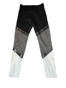 Justice girls gray and white color block active wear leggings size 8 - Picture 1 of 2