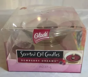 Glade Scented Oil Candles Dewberry Dreams Glass Holder 2 Warming Melts NEW NIP - Picture 1 of 3