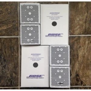 2 Altavoces Bose Mint Doble Cubo Blanco DoubleShot/Acoustimass. - Imagen 1 de 10
