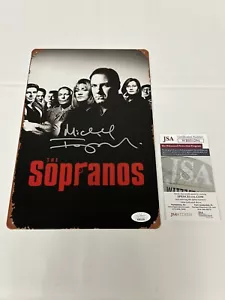 Sopranos Michael Imperioli Signed Sopranos 8x12 Tin Sign Auto JSA - Picture 1 of 1