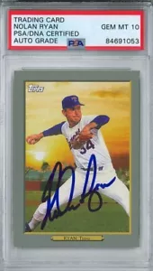 Nolan Ryan Signed 2020 Topps Turkey Red TR-50 PSA 84691053 GM MT 10 AUTO - Picture 1 of 1