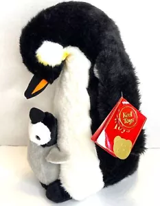 Emperor Penguin & Chick Soft Plush Stuffed Animal Hand-Made Washable Keel Toys - Picture 1 of 11