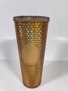 Starbucks 50th Anniversary 2021 Studded Tumbler Cup 24 oz Gold, No Straw - Picture 1 of 5