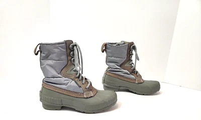 Botas Tretorn Gris Foley Con Cordones Cuero Tobillo Lluvia Pato Para Mujer Talla 6M Foto 1 de 4