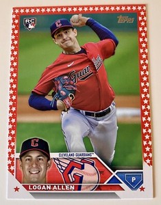 2023 Topps Update Logan Allen US 233 Independence Day Parallel 63/76 Rare 
