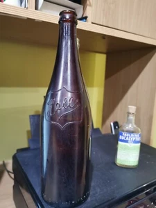 HALLs 26 oz Amber Crown Seal Drink bottle RARE - Picture 1 of 6