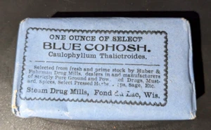 Blue Cohosh Steam Drug Mills Quack Medizin ungeöffnete Box - Bild 1 von 3