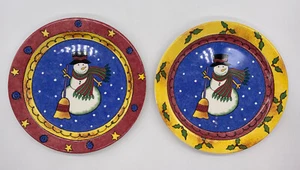 Sango Sue Zipkin Sweet Shoppe Christmas Salad Plates Set Of 2 - Picture 1 of 11