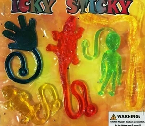 Icky Sticky Full Set of 5 NEW in 2" Toy Vending Capsules Full Set Hand Grabbers - Picture 1 of 6
