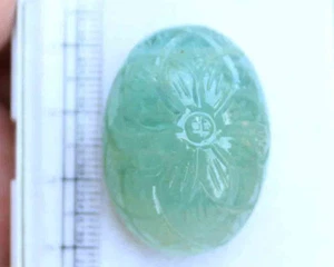 Aquamarine Carving 105.90 Ct 24*34 mm Natural Loose Gemstone - Picture 1 of 6