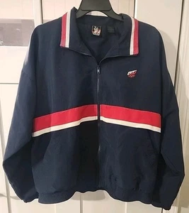 Vintage USA Olympia Olympiade Herren Jacke Windbreaker Track Größe L Large - Bild 1 von 9