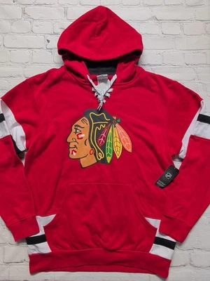 Мужская средняя одежда НХЛ Chicago Blackhawks толстовка с капюшоном на шнуровке НОВАЯ - Изображение 1 из 4