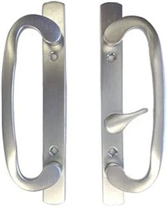 Mango de patio estilo mortaja controles de marco, posición B, sin llave, cromo cepillado - Imagen 1 de 3