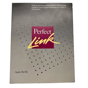 Perfect Link Apple IIe / IIc Software 1984 CIB boîte non ouverte disquette manuelle - Photo 1/22
