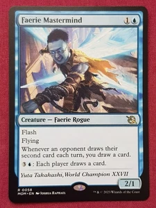 Magic The Gathering MARCH OF MACHINE FAERIE MASTERMIND blue card MTG - Picture 1 of 2
