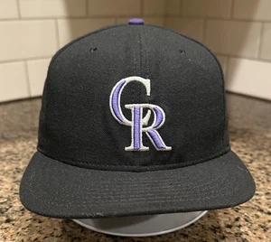 Colorado Rockies New Era 59FIFTY On-Field Hat Cap 7 3/8 Black Made in USA - Picture 1 of 10
