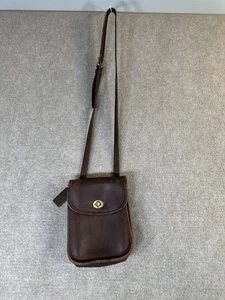 COACH Vintage Small Sidepack 9978- Brown Leather/Brass - Picture 1 of 23