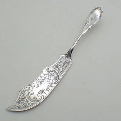 Cuchillo Estético Grabado Pescado Servir Moneda Plata Joseph Seymour Foto 1 de 4