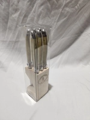 Jean Dubost Deluxe Laguiole Light Horn 6 Piece Steak Knife Set 1.5mm - Image 1 of 4