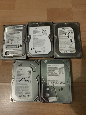 Lot De 5 Disques Durs 3,5" Sata (2 X1To, 1X250Go,1X160go,1X80go) - Photo 1/4