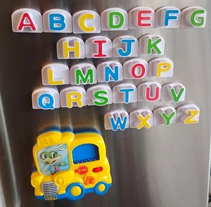 Leap Frog School Bus Fridge Phonics Alphabet Letters Magnetic Complete Tested - Picture 1 of 1