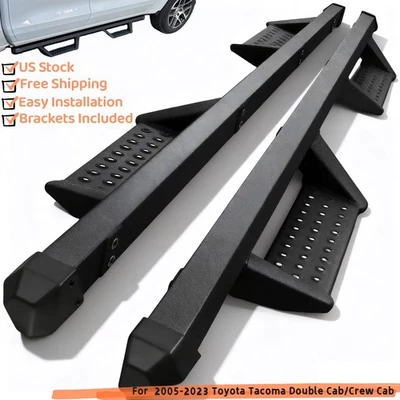 Texture Drop Steps Nerf Bar Running Board Fit TOYOTA Tacoma Double Cab 2005-2023 - Image 1 of 4