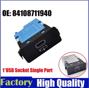 New Type-C USB Socket Single Port For BMW X1 X2 X3 X4 X5 X6 X7 84108711940 - Picture 1 of 4