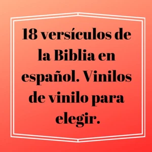17 calcomanías de vinilo en español con versiones de la Biblia, arte - Imagen 1 de 21