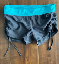 GERRY Girls Gray/Turq Swim Shorts Size- Small NWOT
