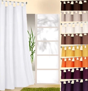 Schlaufenschal inkl. Kräuselband blickdicht Gardine Vorhang Dekoschal Uni Typ117 - Bild 1 von 44