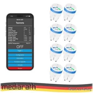 8X Nous A8T 10A WiFi Matter Smart Socket Stromzähler Tasmota - opt. calibrated - Bild 1 von 8