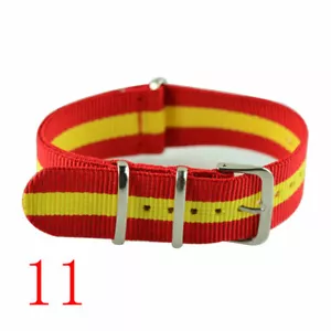20mm Multicolor Nylon Armbanduhr Armbänder Unisex Stoff Uhrenarmband 22 - Bild 1 von 1