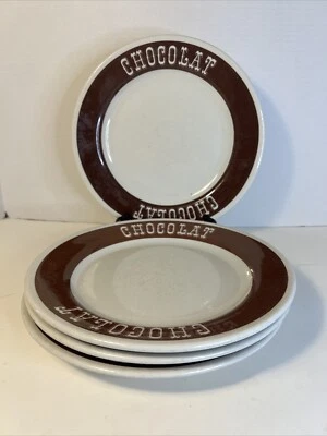 Platos de cena de chocolate de China esterlina (juego de 4) Wellesville, OH marrón 9 1/2" D9 Foto 1 de 4
