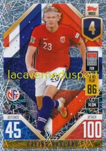 CD4 ERLING HAALAND FOIL # NORWAY TOPPS ROAD TO NATIONS LEAGUE FINALS MATCH ATTAX - Picture 1 of 1