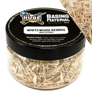 Enormi materiali di base per miniature, diorama terreno detriti di legno bianco - barattolo da 4 oz - Foto 1 di 6