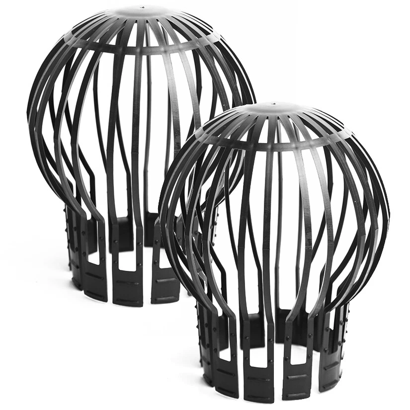 2x Drainpipe Cover Guard Leaf Filter Downpipe Gutter Debris Moss Protection