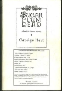 Sugar Plum Dead Signed Review Copy Carolyn Hart 2000 Death on Demand Cozy - Picture 1 of 2