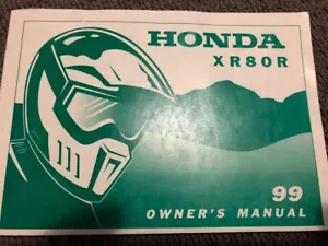Honda XR80R Original Owners Manual 1999 rare collectable - Picture 1 of 7