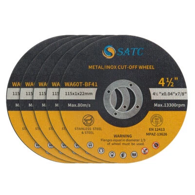 100PACK 4-1/2 inch x 0.045 in x 7/8'' Arbor Cutting Wheels 115x1x22mm Type 41 - Image 1 of 4