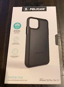 NEW Pelican Protector Case for iPhone 11 Pro / XS / X - BLACK - Picture 1 of 3