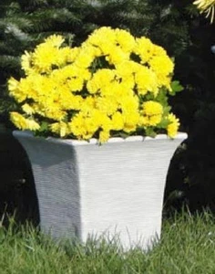 Blumenkübel (S204053) Pflanzkorb Pflanzschale Blumentopf Deko Steinguss 31 cm - Bild 1 von 1