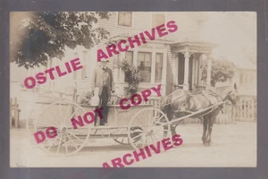 Lutherville MARYLAND RPPC 1907 MILK DELIVERY WAGON Milkman nr Timonium Baltimore - Picture 1 of 3
