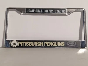 Marco de matrícula de metal cromado Pittsburgh Penguins NHL - Imagen 1 de 3