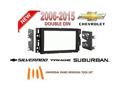 2006-2015 CHEVROLET SILVERADO TAHOE SUBURBAN 2 DIN CAR STEREO INSTALL DASH KIT  - Image 1 of 2