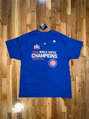 CHICAGO CUBS 2016 World Series Champions Majestic T Shirt XL NWT Bryant Baez - Image 1 of 4