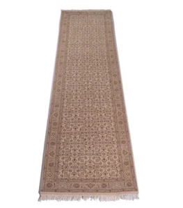 Oriental Carpet Herati Runner Modern, Beige/Sand, Hand Knotted, 100% Wool - Picture 1 of 7