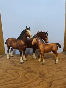 Breyer 1982 Clydesdale Stallion #80, Mare #83, Foal #84 With Original Boxes - Picture 1 of 23